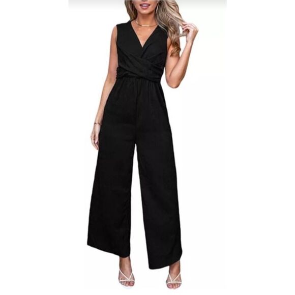 NWT women’s Cupshe black jumpsuit XL - Picture 1 of 12